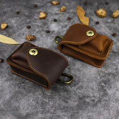 Brown Leather Cigarette Bag Holster Waist Pouches Dark Brown Belt Pouch Belt Bag For Men