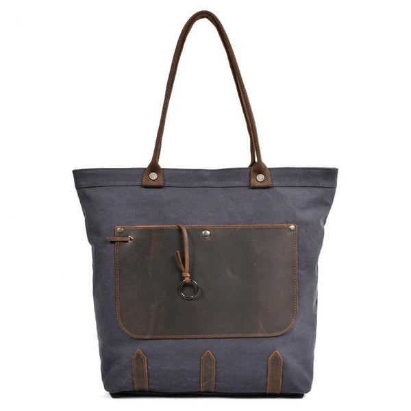 Mens Waxed Canvas Large Tote Bag Canvas Handbag Canvas Shoulder Bag for Men