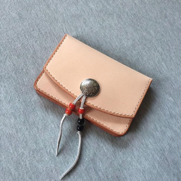 Handmade Leather Mens Cool Slim Leather Envelope Wallet Men Small Wallets Bifold for Men