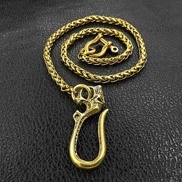 Fashion Brass 18" Mens Skull Hook Key Chain Pants Chain Wallet Chain Motorcycle Wallet Chain for Men