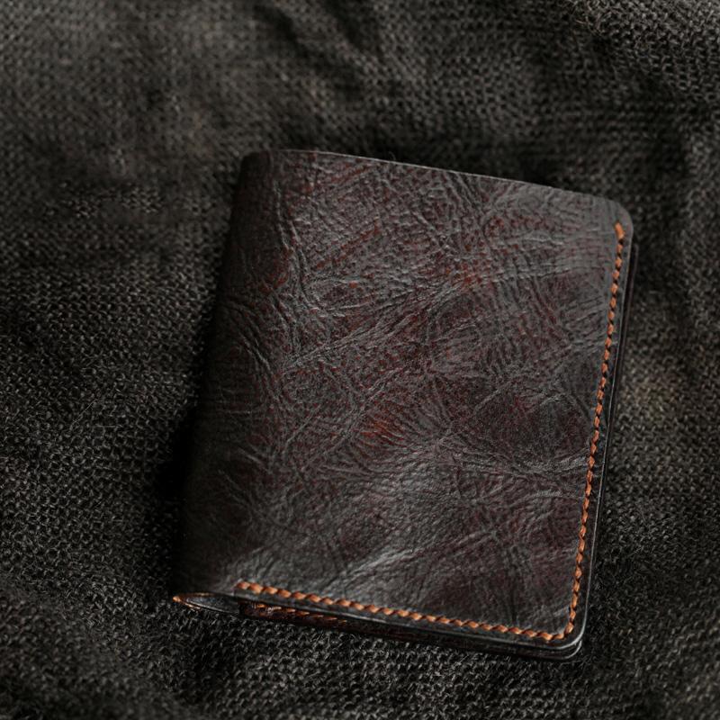 Cool Dark Coffee Leather Men's Small Biker Wallets Chain Wallet Bifold –  iChainWallets