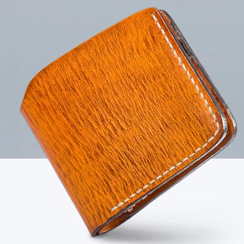 Handmade Mens Cool billfold Leather Wallet Men Small Slim Wallets Bifold for Men - iChainWallets
