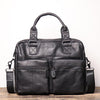 Fashion Leather Mens  Black Laptop Work Bag Handbag Black Briefcase Shoulder Bags Business Bags For Men