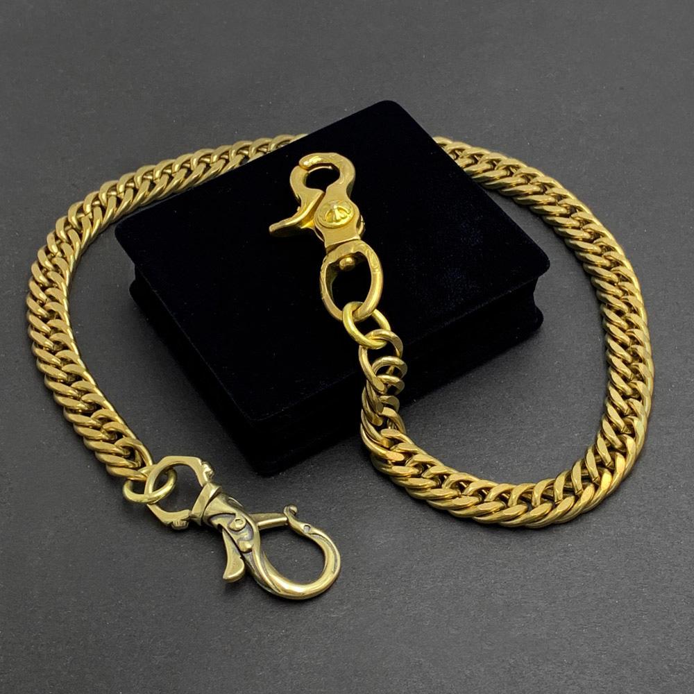 Fashion Handmade Vintage Brass 19" Mens Pants Chain Wallet Chain Motorcycle Wallet Chain for Men