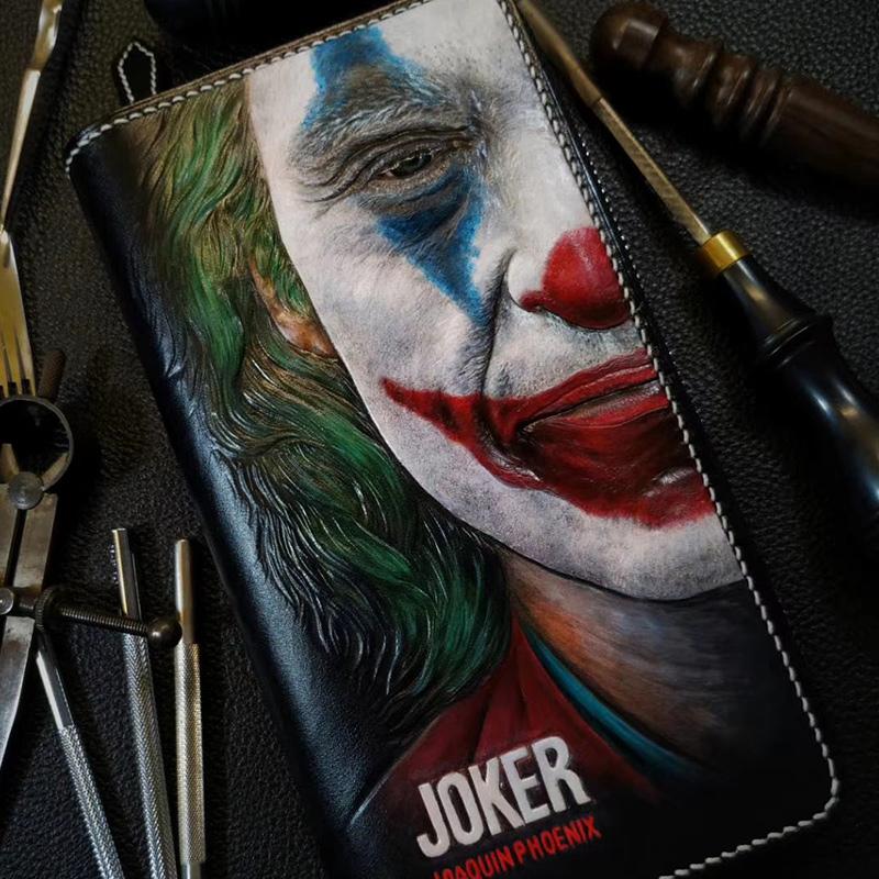 Tooled Leather Wallet Joker Most Unique Mens Wallets Cool Wallets