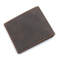 Best Brown Bifold Leather Mens Wallet Slim Wallet Billfold Wallet Driver's License Wallet for Men