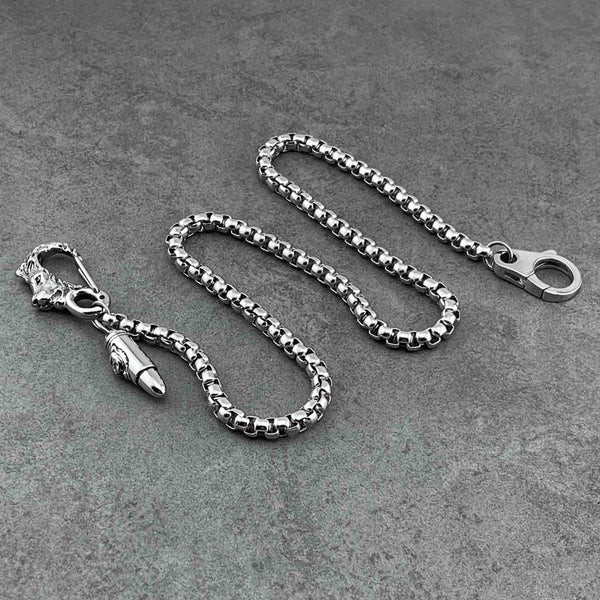 Cool Stainless Steel Mens Bullet Pants Chain Wallet CHain Biker Wallet Chain For Men