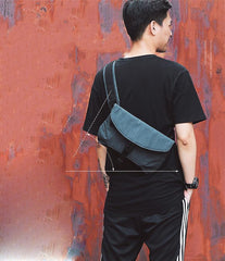 Cool Oxford Cloth PVC Men's Sling Bag Chest Bag One Shoulder Backpack For Men