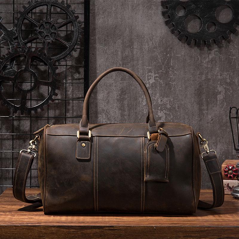 Cool Leather Mens Overnight Bag Weekender Bags Vintage Travel Bags