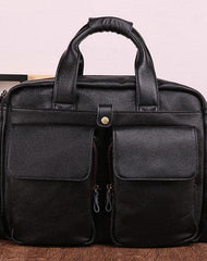 Cool Black Leather Men Large Overnight Bag Travel Bags Weekender Bags For Men