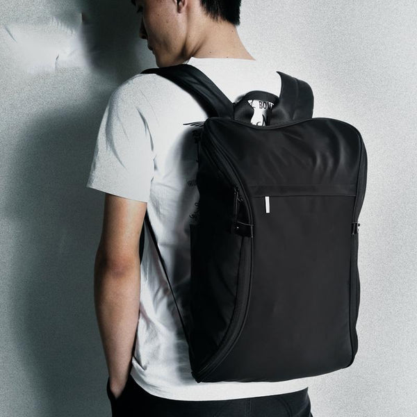 Cool Nylon Cloth Men's Black Large Computer Backpack Travel Bag For Men