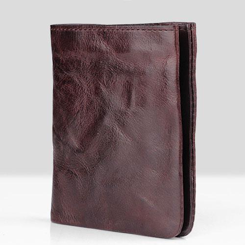 Genuine Leather Mens Cool Slim Leather Wallet Men Small Wallets Bifold for Men - iChainWallets