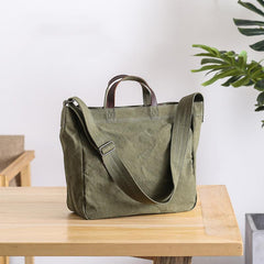 Casual Canvas Womens Mens Large Green Handbag Tote Bag Green Shoulder Bag Tote Purse For Men