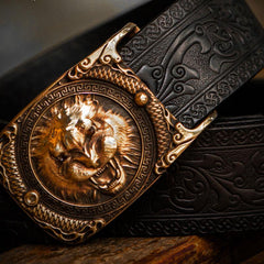 Handmade Black Leather Mens Belt Cool Leather Men Belts for Men