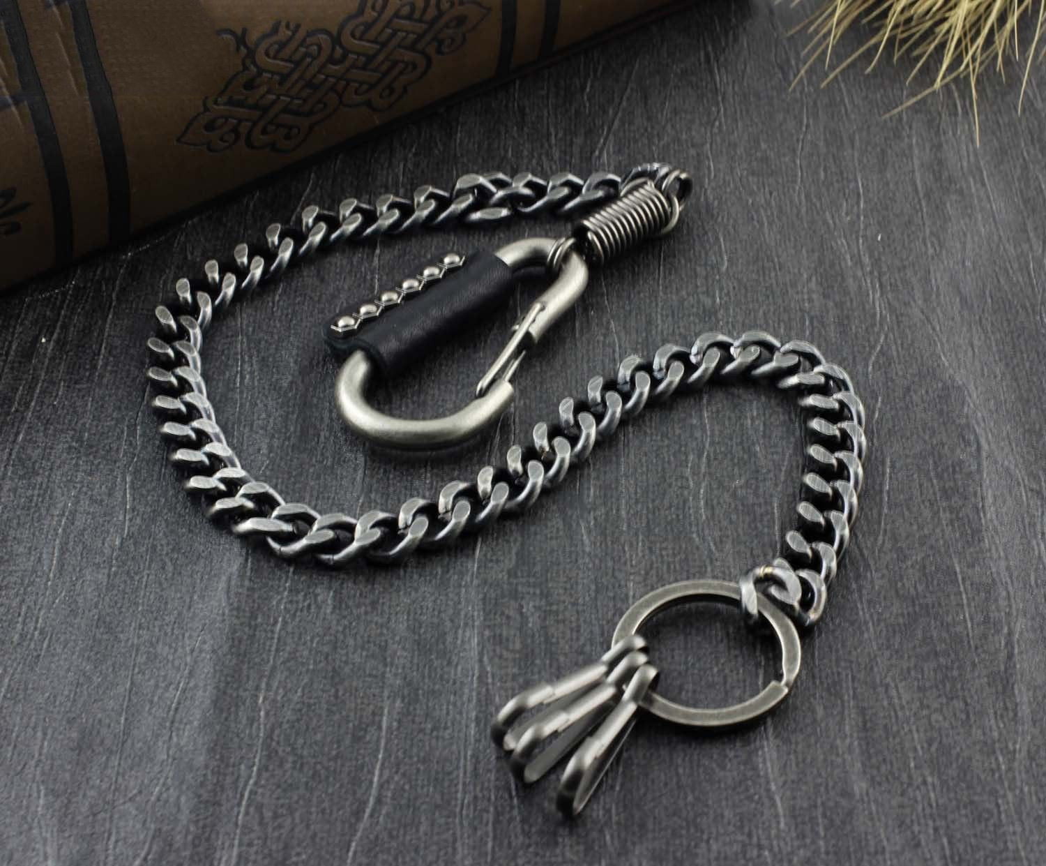 BADASS SILVER STAINLESS STEEL MENS KEY CHAINs CHAIN PANTS CHAIN WALLET CHAIN FOR MEN