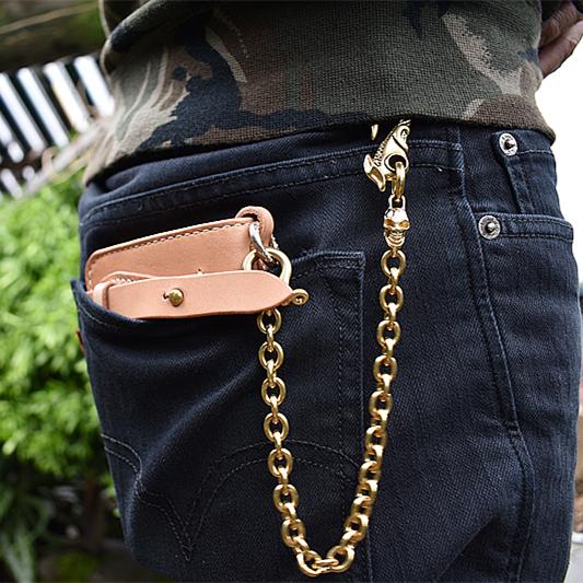 Cool Men's Brass Dragon Skull  Wallet Chain Pants Chains Biker Wallet Chain For Men