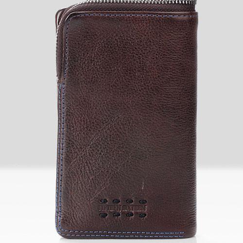 Handmade Mens Cool billfold Leather Wallet Men Small Zipper Wallets Bifold for Men - iChainWallets