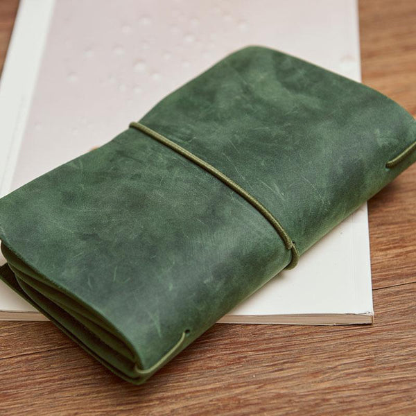 Cool Leather Canvas Mens Bifold Long Wallet Leather Long Wallet for Men