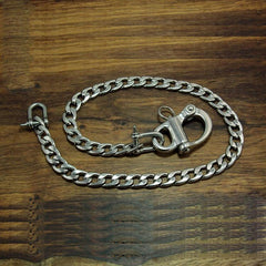 Cool Men's Silver Stainless Steel Long Key Chain Pants Chain Biker Wallet Chain For Men