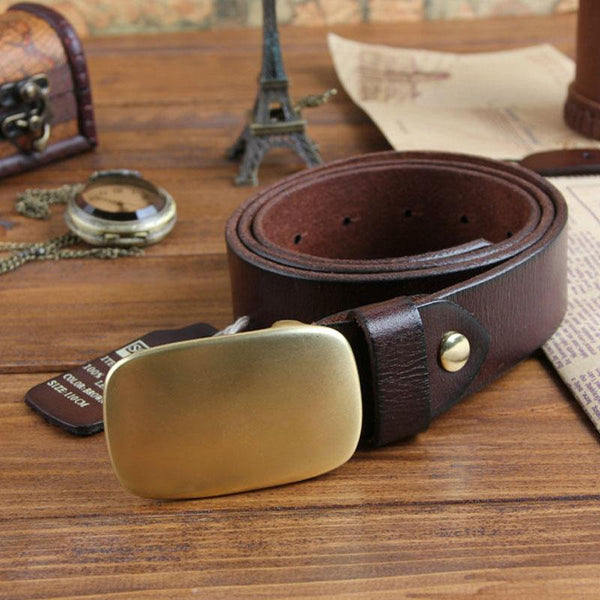 Genuine Leather Punk Rock Biker Trucker Mens Belt Men Black Coffee Belt for Men