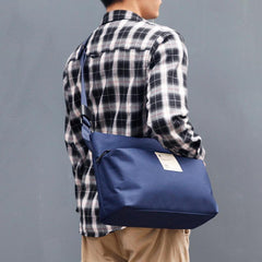 Cool Polyester Cloth PVC Men's Messenger Bag Large Side Bag For Men