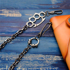 Badass Punk Mens Long Stainless steel Silver Chain Pants Chain Wallet Chain For Men