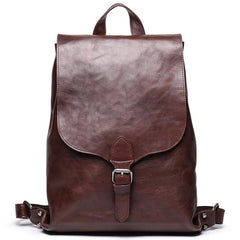 Best Brown Mens Leather 14 inches School Backpack Travel Backpack Top Computer Backpack For Men