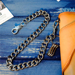 Badass Men's Silver Long Key Chain Wallet Chain Pants Chain Biker Wallet Chain For Men