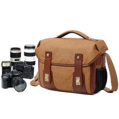 Mens Canvas Camera Messenger Bag Side Bag Courier Bag Camera Shoulder Bag for Men