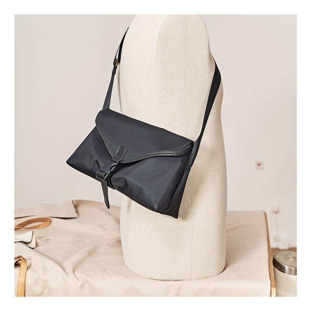 Fashion Nylon Mens Black Side Bag Courier Bag Postman Bag Nylon Messenger Bag for Men Women