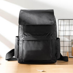 Fashion Black Mens Nylon Backpack Travel Backpacks 15‘’ Laptop Backpack College Bag for men