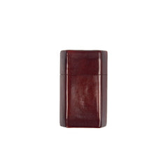 Handmade Black Leather Mens 11pcs Cigarette Cases Leather Cigarette Box for Men