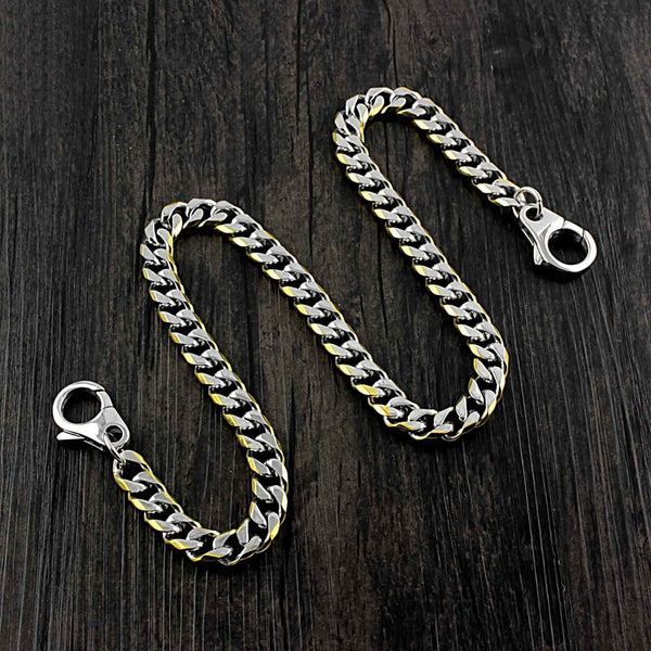 18'' SOLID STAINLESS STEEL BIKER SILVER GOLD WALLET CHAIN LONG PANTS CHAIN Jeans Chain Jean Chain FOR MEN