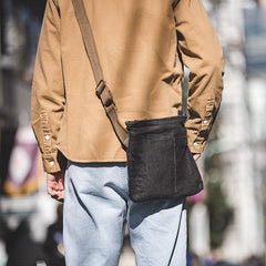 Cool Casual Canvas Men's Gray Side Bag Postman Bag Messenger Bag For Men