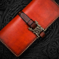 Handmade Leather Mens Cool Leather Long Wallet Long Wallets for Men
