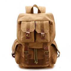 Khaki CANVAS WATERPROOF MENS 16'' CAMERA BACKPACK Army Green LARGE NIKON CAMERA BAG DSLR CAMERA BAG FOR MEN