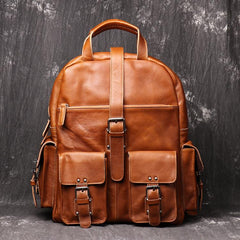 Cool Leather Mens 15inch Computer Bag Satchel Backpacks Travel Backpack Backpack for Men