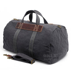 Mens Waxed Canvas Weekender Bag Canvas Travel Bag Canvas Overnight Bag for Men