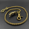 Cool Brass 18" Mens Tiger Hook Key Chain Pants Chain Wallet Chain Motorcycle Wallet Chain for Men