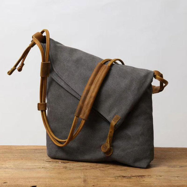 Mens Canvas Rustic Courier Bag Side Bag Messenger Bag Camera Shoulder Bag for Men
