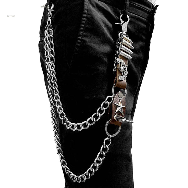 Badass Biker Heavy Metal Double Pants Chain Wallet Chain Motorcycle Punk Chain For Men