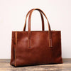 Vintage Mens Womens Leather Large Brown Tote Handbag Shoulder Tote Purse Tote Bag For Men