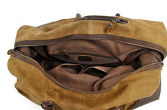 Mens Waxed Large Canvas Weekender Bag Canvas Travel Bag Canvas Overnight Bag for Men