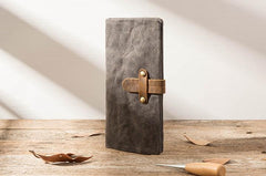 Cool Canvas Leather Mens Long Wallet Long Wallet for Men