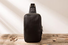 Cool Leather Mens Sling Bag Sling Shoulder Bags Sling Backpack for men