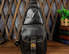 Leather Mens Chest Bag Sling Bags Sling One Shoulder Bag Sling Backpack for men