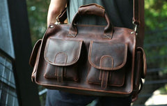 Cool Leather Mens Large Travel Bags Handbag Shoulder Bags Weekender Bag for men