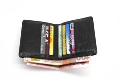 Leather Mens Front Pocket Wallet Small Wallet Slim Wallet Card Wallet for Men