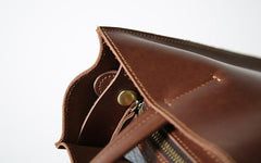 Handmade Leather Mens Tote Bag Cool Messenger Bag Handbag Shoulder Bag for men