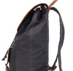 Waxed Canvas Leather Mens Backpack Canvas Travel Backpacks Canvas School Backpack for Men